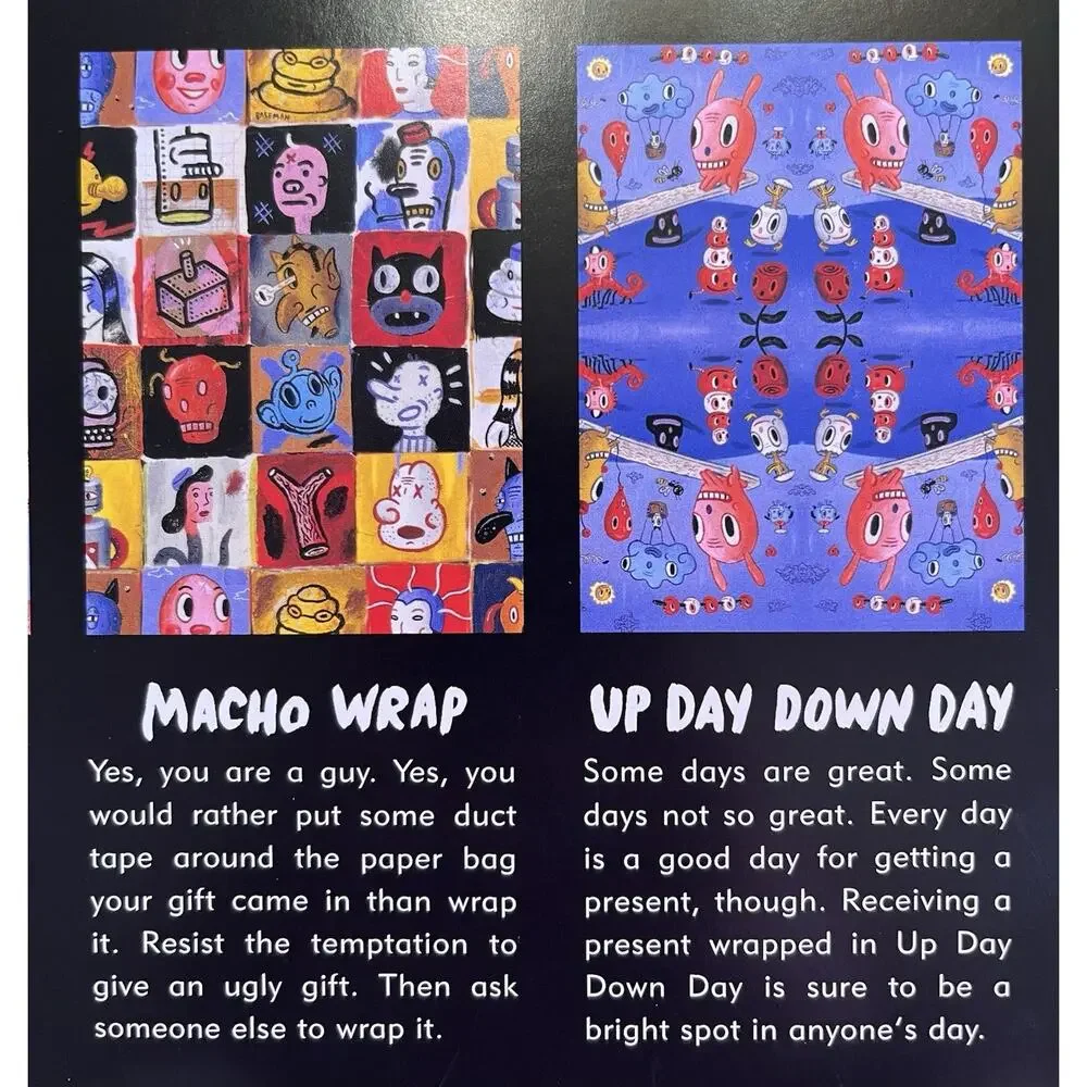 Gary Baseman Gift Wrap Bulk Wholesale Lot - 20 Packs Happy Whatever Pop Art